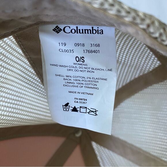 Columbia Happy Camper yellow snap back mesh unisex cap hat trucker baseball OS - Picture 5 of 6